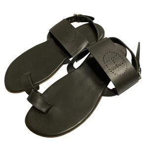 Good Quality Hermes Punching Logo Flat Sandals Size 40 25cm (9.84in) Equivalent